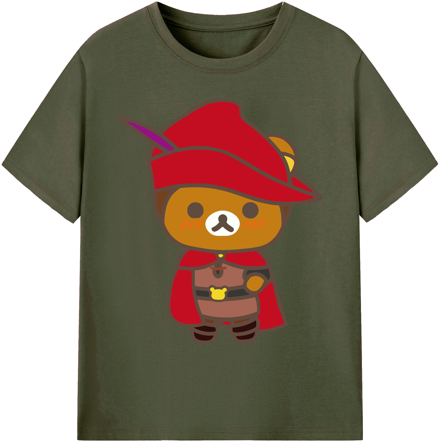 （画像用） リラックマ リラックマ キイロイトリ Rilakkuma Korilakkuma Kiiroitori 綿100％ メンズ半袖Tシャツ｜肌触りやわらか＆通気性